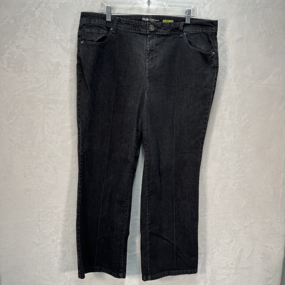 Style & Co Jeans Straight Leg Womens Petite 18W Casual Denim